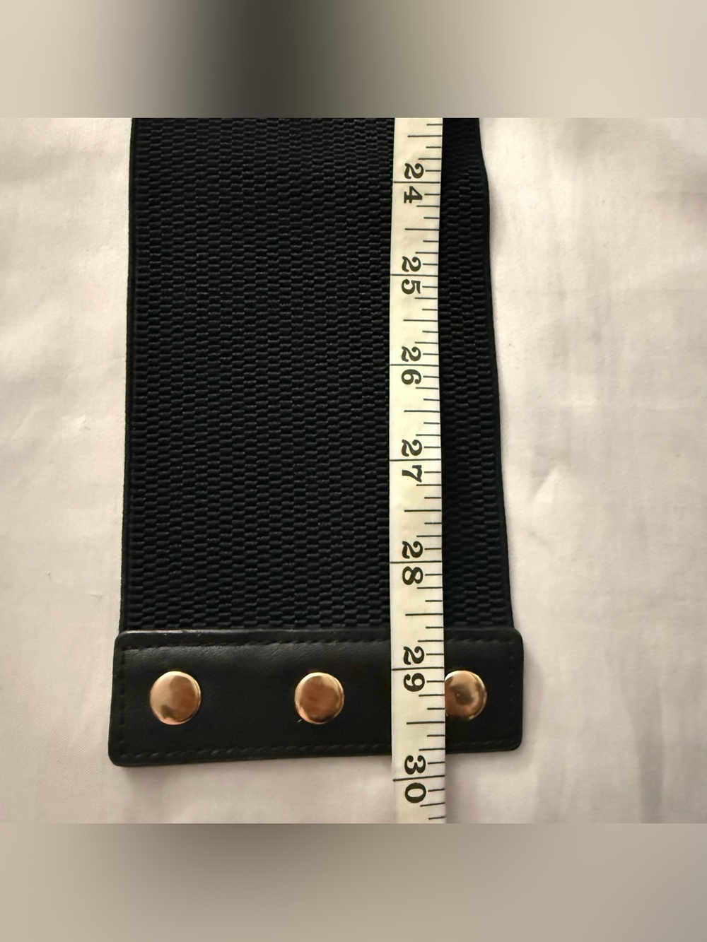 Black elastic waistband strappy corset belt - Picture 6 of 8